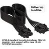 xiwai Dual ATX 8-pin to 12VHPWR ATX 3.0 PCI-E 5.0 Power Module Cable for 3080 3090 TIPSU 16-pin 12+4P Graphics Cards
