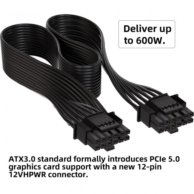 xiwai Dual ATX 8-pin to 12VHPWR ATX 3.0 PCI-E 5.0 Power Module Cable for 3080 3090 TIPSU 16-pin 12+4P Graphics Cards