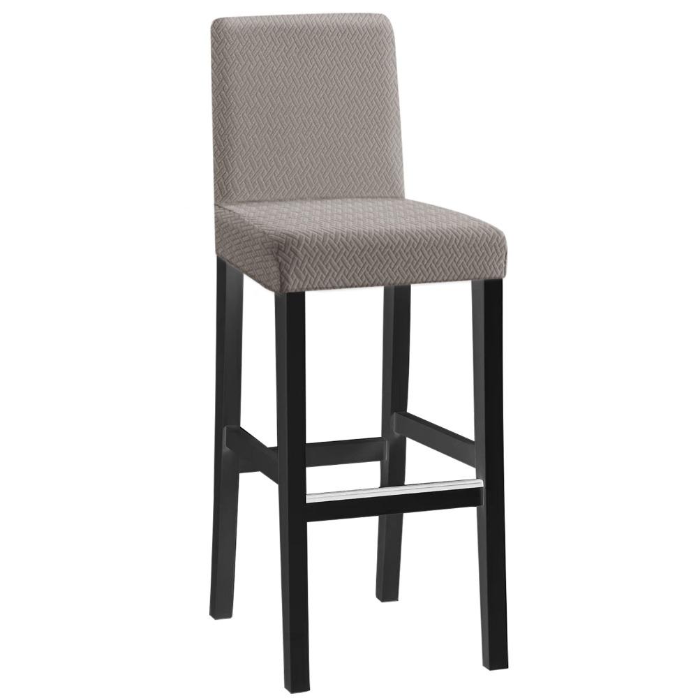 

Long Plaid Jacquard Chair Cover Stretchable Seat Cover for Home Hotel Restaurant Dining Chairs 1pc сіро-коричневий