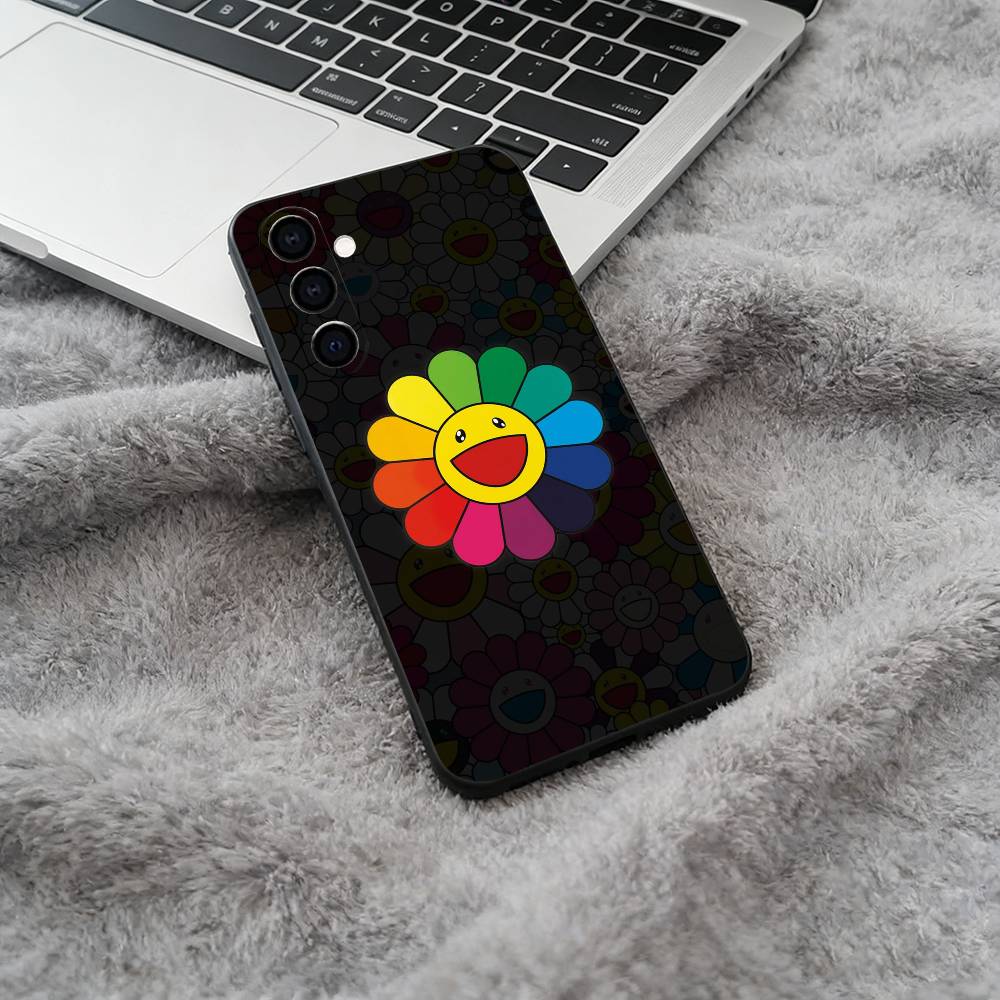 T-Takashis -M-Murakamis Soft Silicone phone Case for Samsung Galaxy A73/A71/A72/A70/A53/A52/A51 - Black