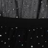 Sheer Tulle Sheer High Elastic [IPENNYE] Women's Skirt, Sparkling, Overskirt, Thin, Waist,