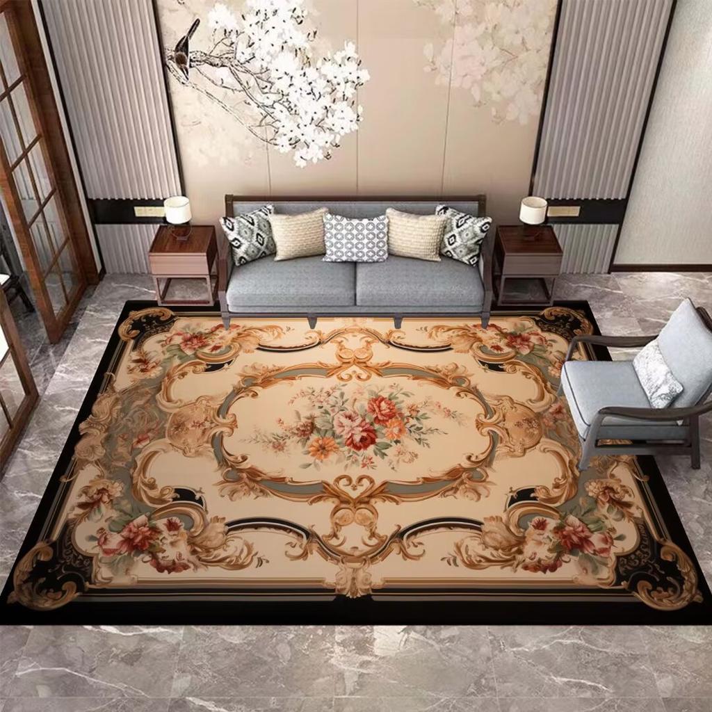 Chinese Style Luxury Large Size Living Room Carpets Decor Home Hall Coffee Tables Non-slip Rug Bedroom Washable Soft Floor Mats