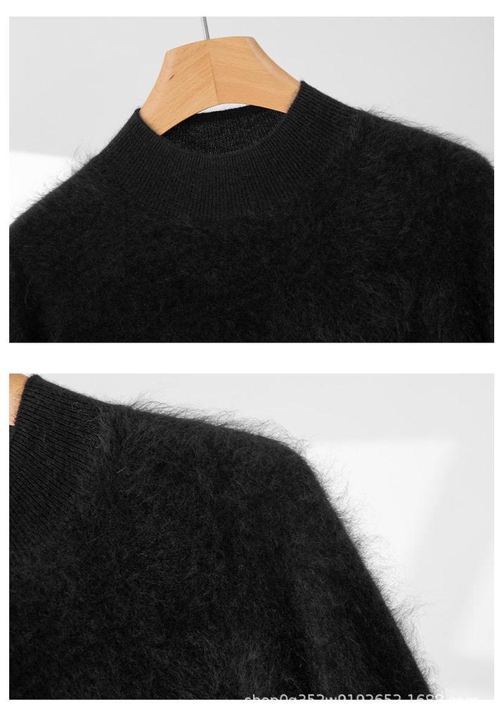2025 A/W Women's 100% Cashmere High Neck Sweater