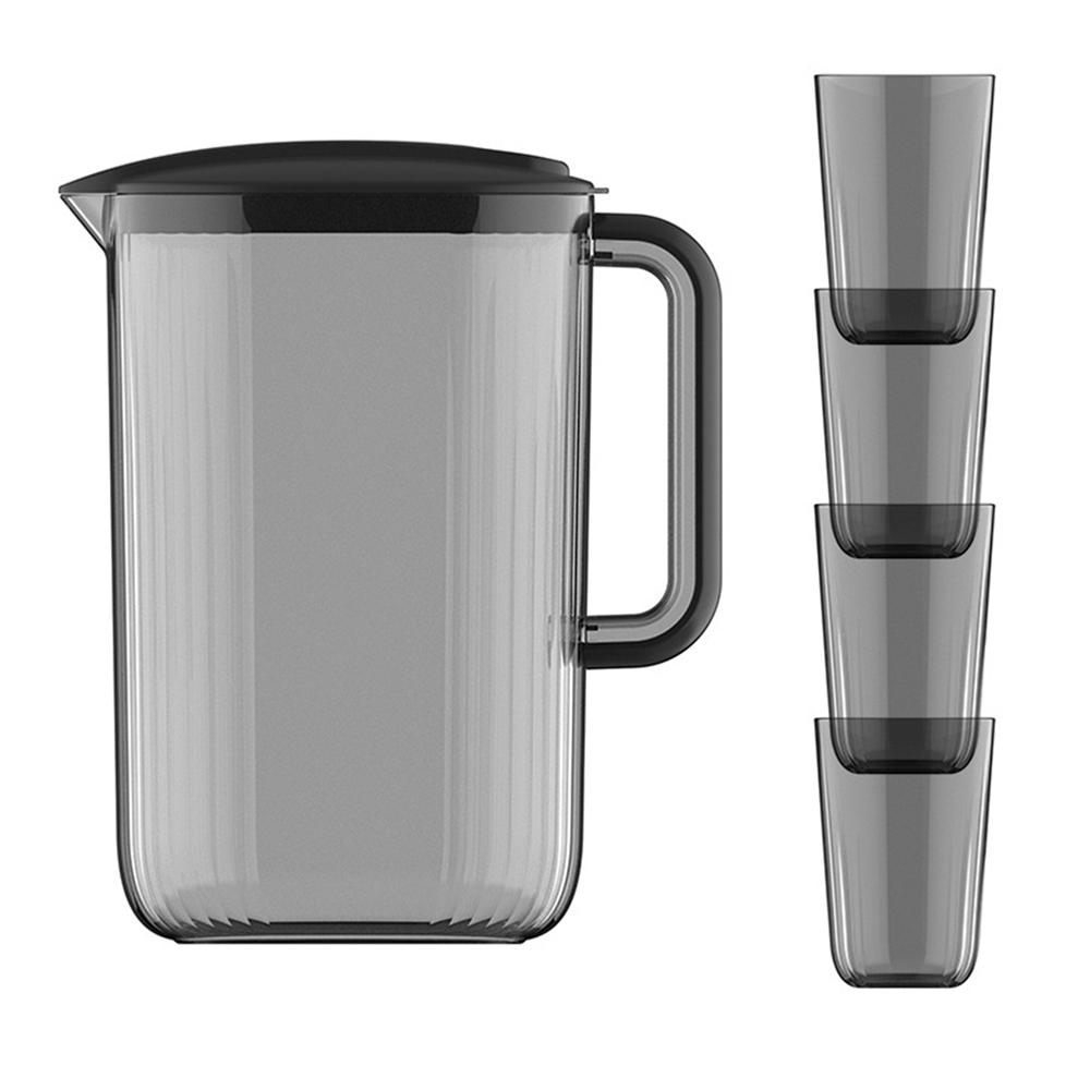 2.2L Large Capacity Cold Kettle Household Light Luxury Fruit Tea Drinking Bottle with 4 Cups Heat Resistant Beverage Bucket