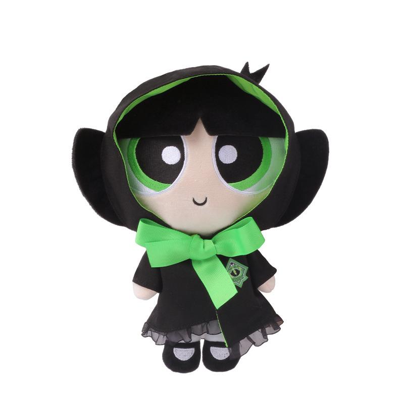 Official Powerpuff Girls Bubbles Plush Toy with Academy Outfit and Magic Robe - Cute Gift Doll Pendant