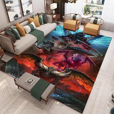 Monster Hunter Game Carpet Rug Play Mats Living Room Bedroom Carpets Child Play Lounge Doormat Fans Game Room Decor Gamer Gift