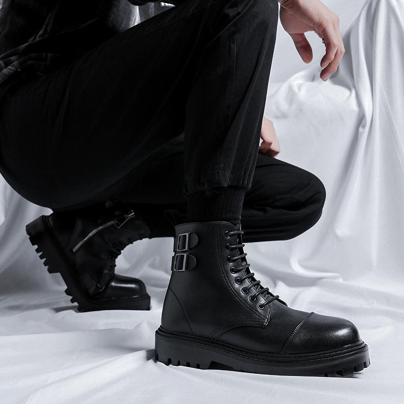 Martin Boots Men's Winter New British Style High-top Men's Thick-soled American Tooling Leather Boots Men's 12518-A