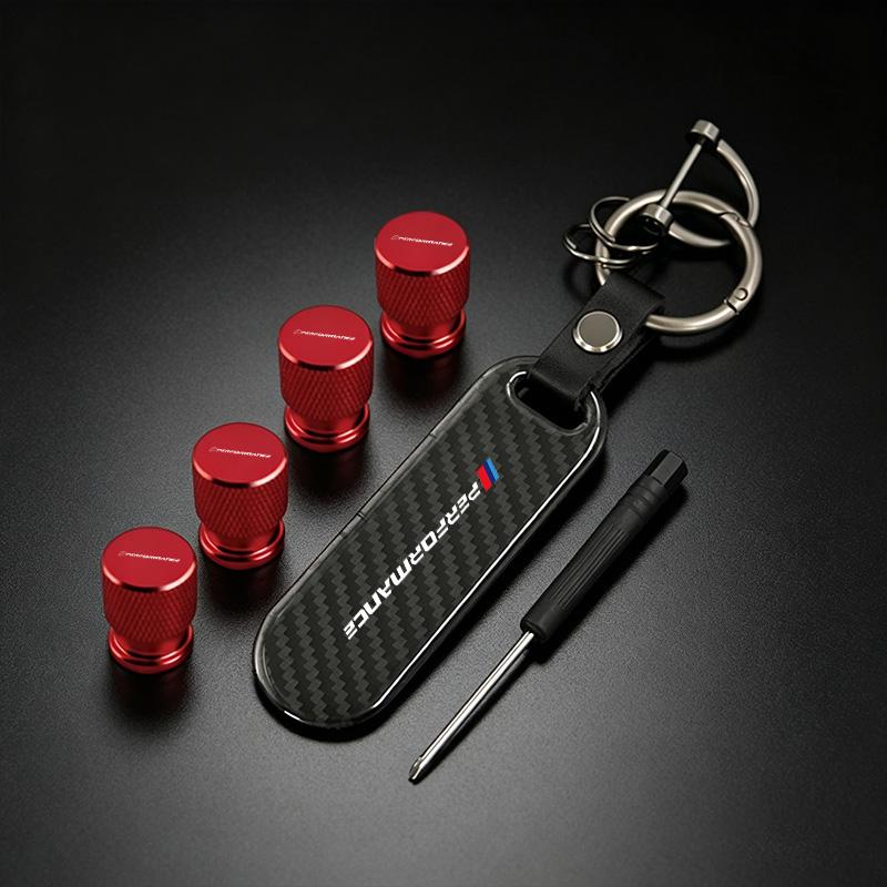 Car Valve Caps Wheel Tires Air Tyre Stem Protective Cover And Car Keychain For BMW M Emblem E46 E36 E34 F10 E90 F30 E53 E30 E87
