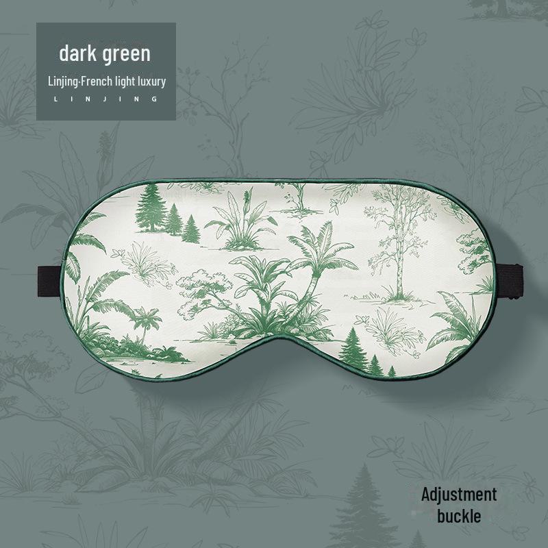 New Double-Sided Imitation Silk Shade Eye Mask - Elastic & Travel-Friendly Chinese Style Sleep Mask