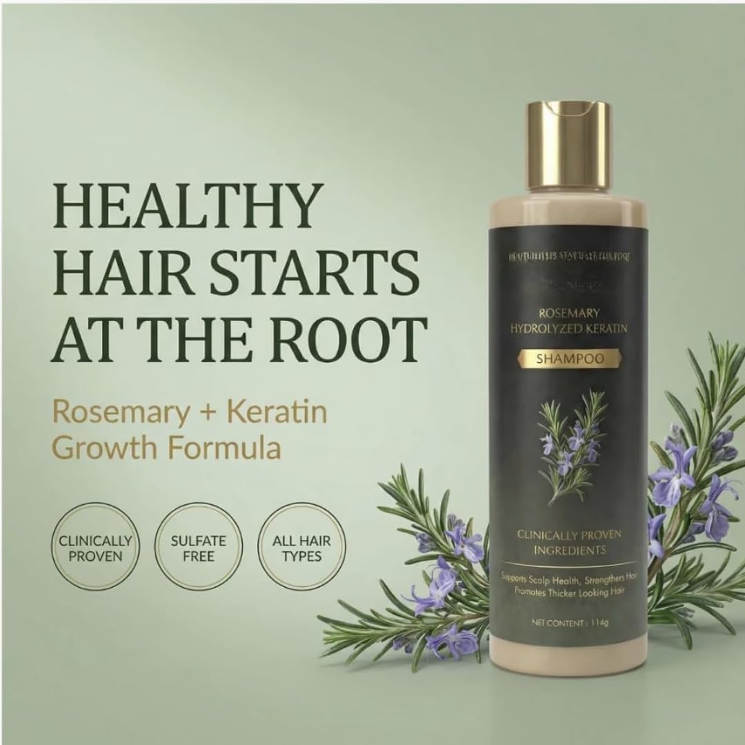 Organic Rosemary Hair Growth Shampoo, Natural