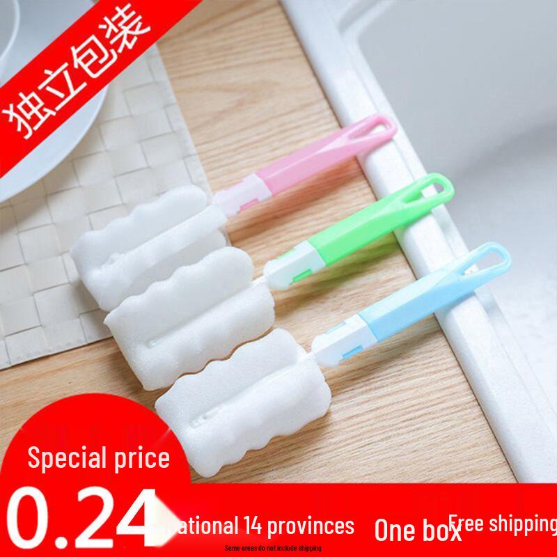 

Colorful Long Handle Non-Scratch Wash Cup Brush with Detachable and Thickened Bristles Mixed