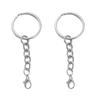 Iron Flat Ring Keychain Hanging Lobster Buckle Chain Buckles Connector For DIY Jewelry Making