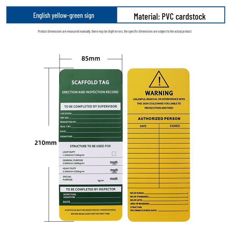 Scaffold Site Safety Overhaul: Fire Extinguisher Inspection and Warning Label Tag