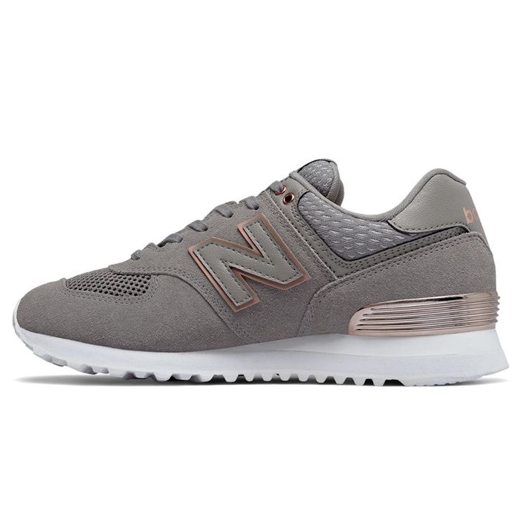 

New Balance Nb 574 Retro Mesh Cushioning Non-Slip Wear-Resistant Breathable Low-Top Running Shoes Women sneaker Magnetic-Grey WL574FSC 36