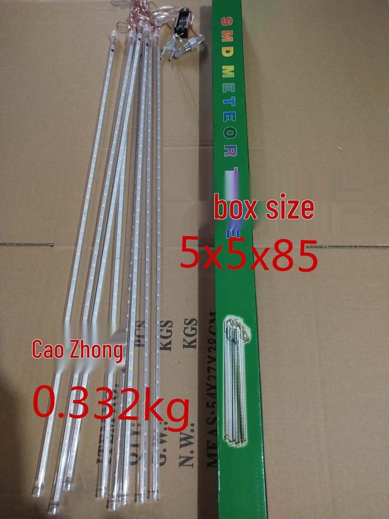 LED Meteor Shower Solar String Lights - Waterproof Outdoor Holiday Tree Decoration