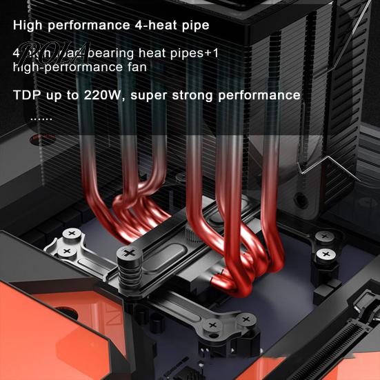 Easy Installation CPU Cooler Cooling Fan for LGA 1700/1200/115X AM4/AM5 5V ARGB 4Pin PWM Quiet Computer Large Air Flow Desktop Chassis Case