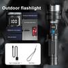 LED Flashlight Digital Display Ultra-Wide Beam Super Bright IPX7 Waterproof Rechargeable Tactical Flashlight LED Torch