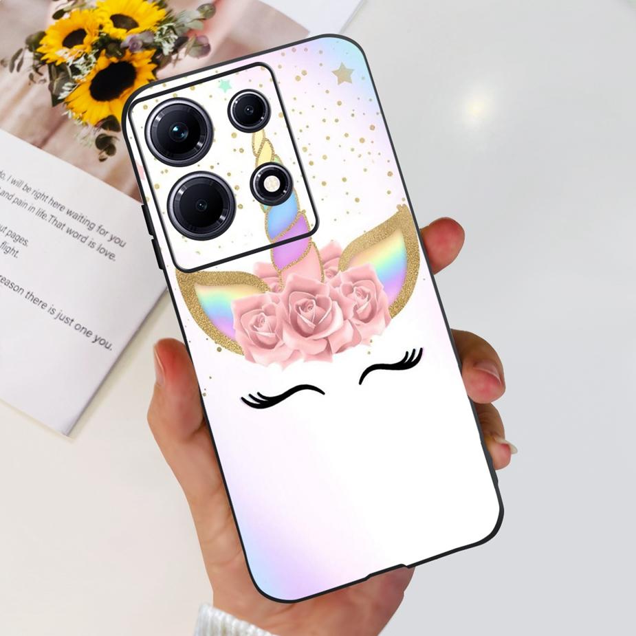 For Infinix Note 30i Case X6716 Stylish Cat Flowers Painted Cover Soft Silicone Phone Case For Infinix Note 30 Pro Note30 Bumper