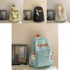 Nylon Casual Large Capacity Backpack For Travel And School With Letter Print Design For Men And Women