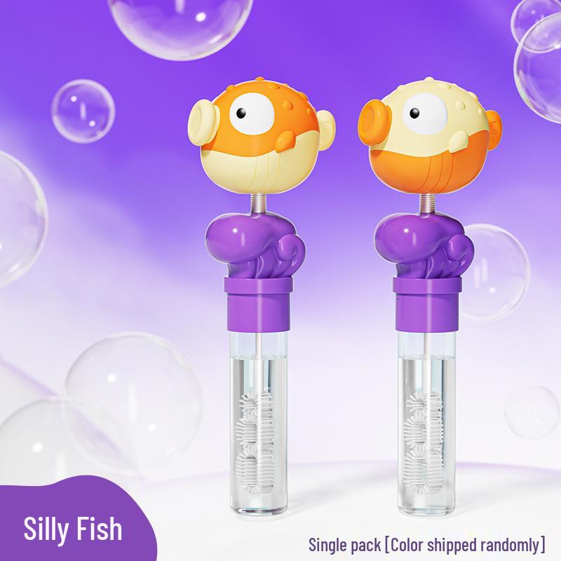 Children's Bubble Wand Toy - Pufferfish, Octopus, Shark Design.