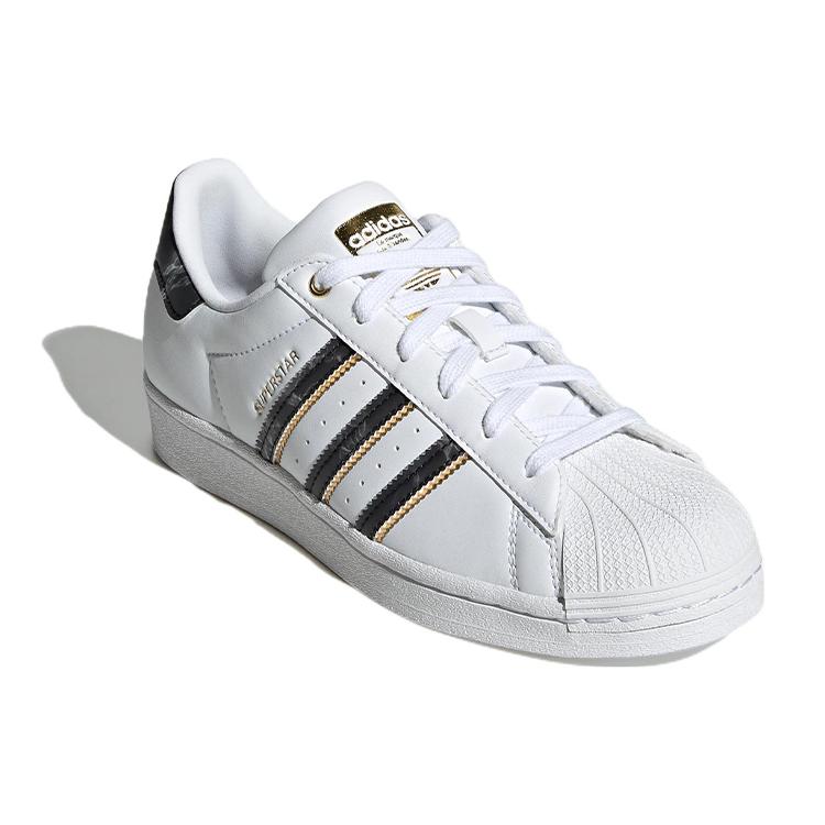 adidas Superstar Shoes 'White Black / Gold Metallic' Women's GX1838