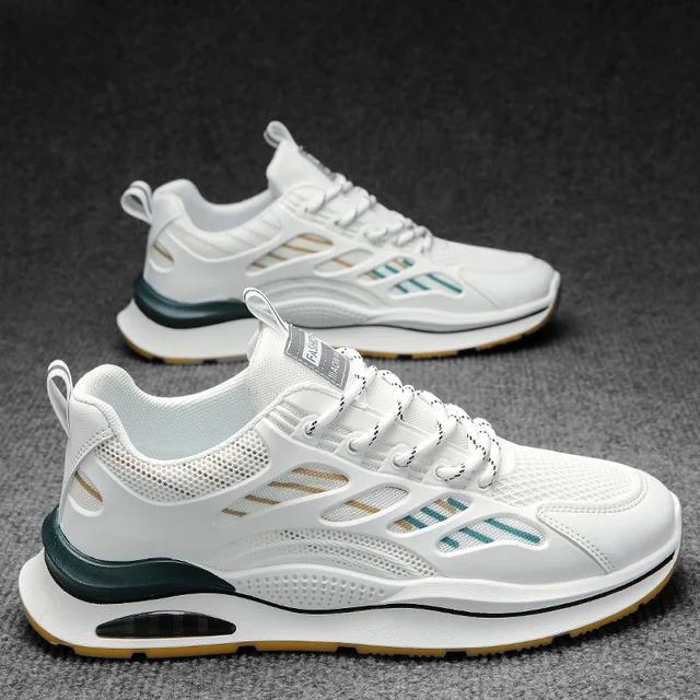

Fashion Men s Shoes 2025 Spring New Versatile Lightweight Breathable Sports Shoes Fashionable Mesh Soft Sole Casual Running Shoes 39