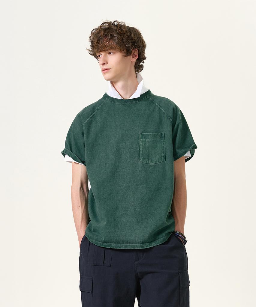Guson Pigment-Dyed Heavy Cotton Pocket Short Sleeve T-Shirt Collection