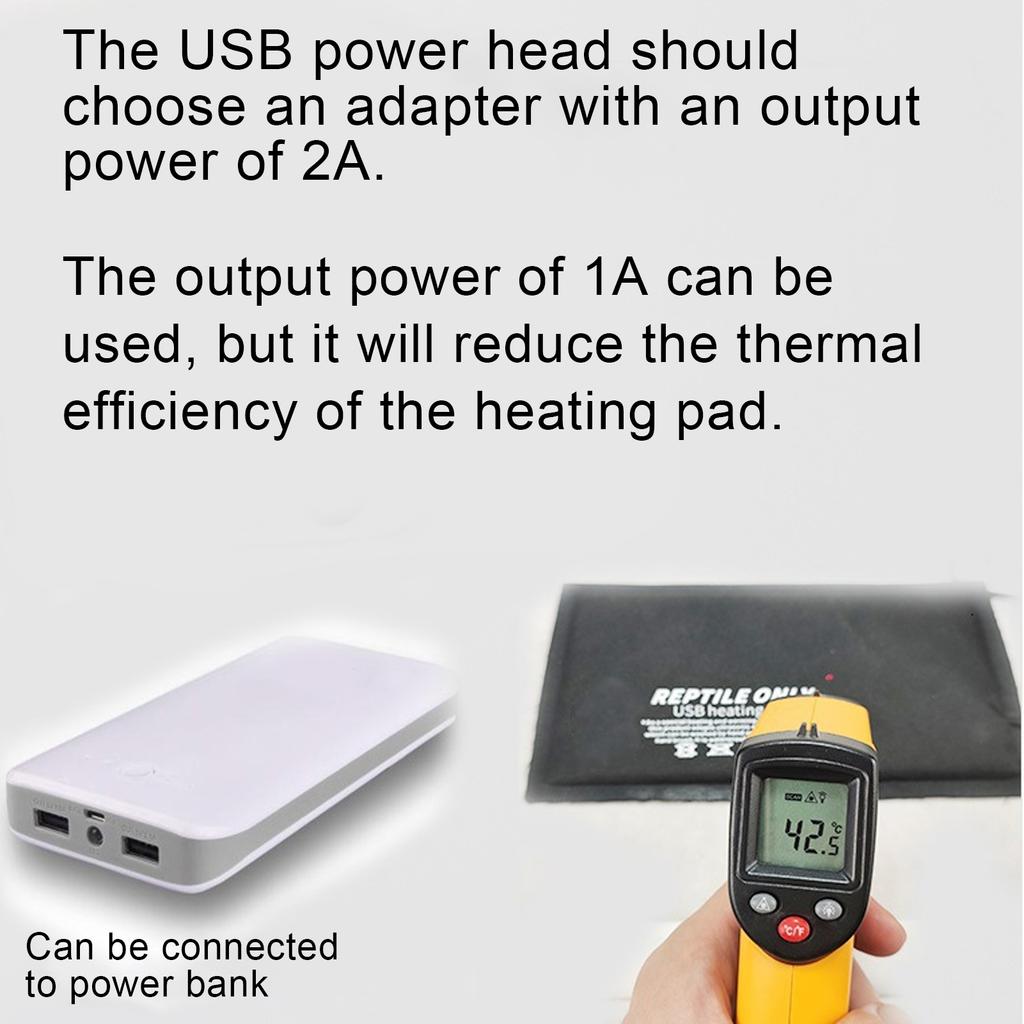 Reptiles Heating Pad Small Animals USB Temperature Control Heating Mat for Turtles