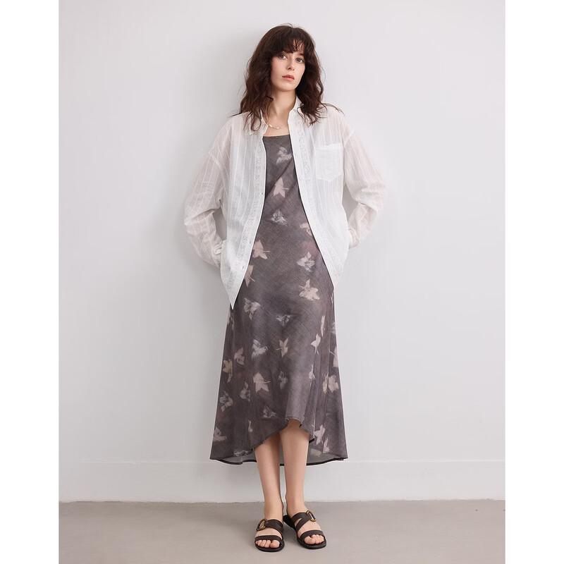 Elegant Summer Printed A-line Midi Cami Dress