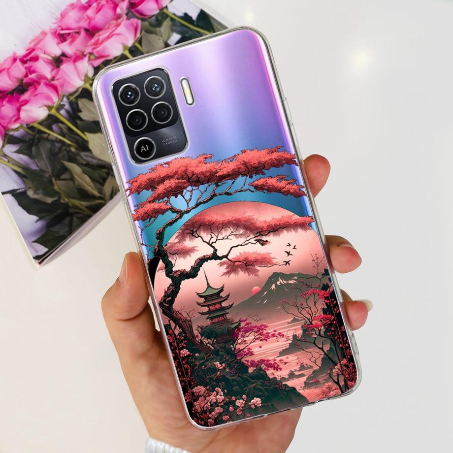 Für Oppo Reno5 Lite 5 Lite Handyhülle Weiches TPU Silikon Fundas Oppo A94 4G 5G Hülle Drachen Marmor Luxus Girly Malerei Capa