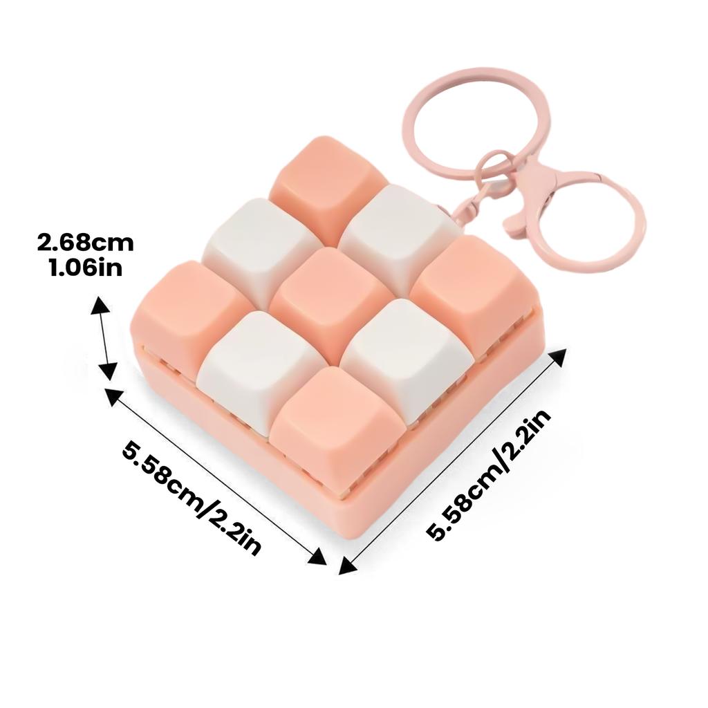 Fidget Decompressions 9 Keyboard Antistress Toys Stress-Relieving Finger Keyboard Games Keychain Keyboard Clicker Fidget Toys