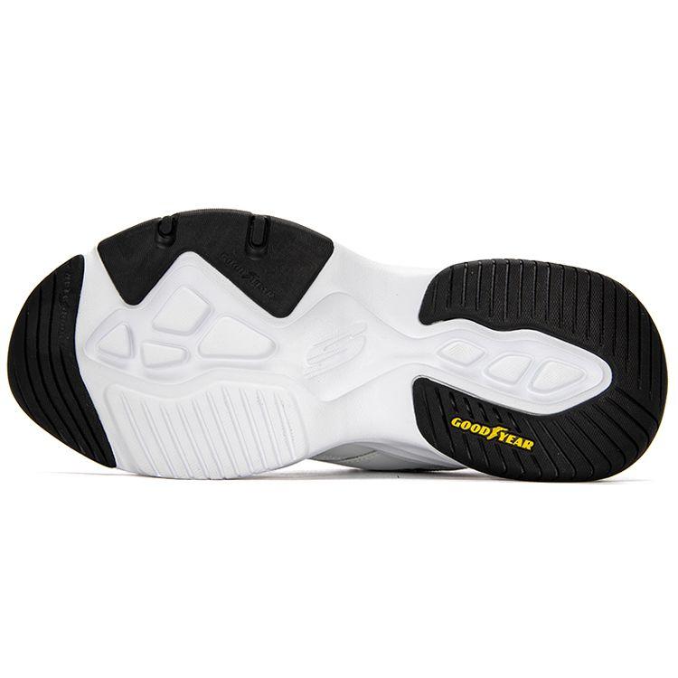 Skechers DLites 4.0 Milk Tea Bear Synthetic Leather Thick Sole Height Increasing Shock Absorbing Wear Resistant Low Top Casual Shoes 237226-WLGY