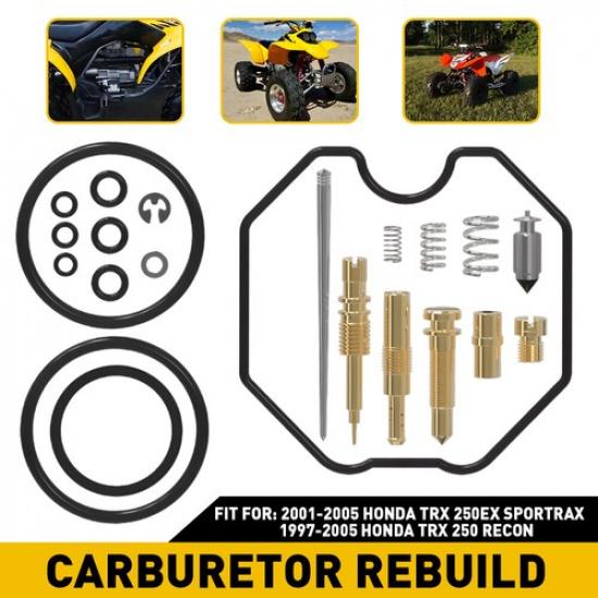 Carburetor Rebuild Kit Repair Carb Fit 1997-2005 Honda TRX 250 Recon  1998 2004