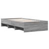 Bed Frame Grey Sonoma 90x190 cm Engineered Wood