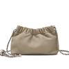 Popular Underarm Bag High End Cloud Fold Bag Women's Bag Head Layer Cowhide One Shoulder Crossbody Bag Golden Ball Chain