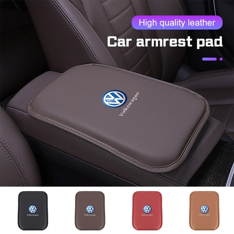 Keyring,Car Center Console Armrest Box Mat Leather Cushion Protector Cover for VW Volkswagen Golf 7 8 MK8 ID.3 4 6 Polo Tiguan Zy7