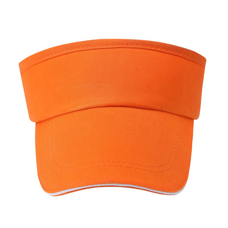 Visor Cap Men Women Solid Color Polyester Cotton Sunshade Breathable Tennis Hat Sportswear Accessories