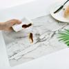 2PCS Marble Effect PVC Placemats Washable Heat Insulation Dining Table Place Mats Decor