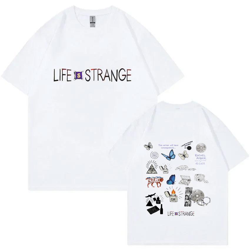 Hot Game Life Is Strange Logo Print Tshirt Unisex Women Casual Oversized Crewneck T Shirts Male Fashion Vintage Tshirt Streetwear