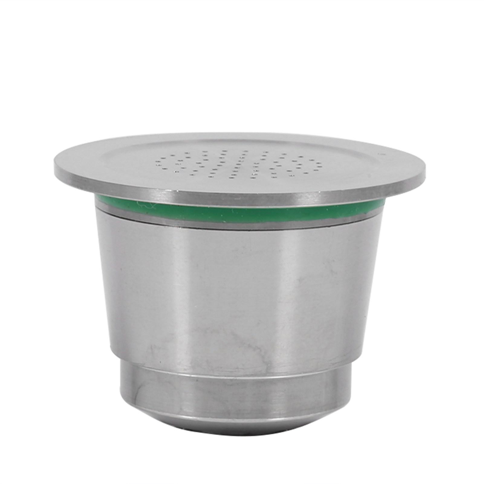 

Stainless Steel Refillable Reusable Coffee Capsule With Spoon чёрный