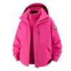 Men Women 3-in-1 Outdoor Waterproof Windproof Jacket With Detachable Down Inner Layer Hiking Camping Winter
