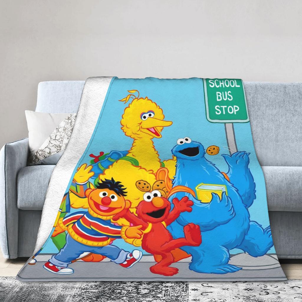 Cookie Monsters Blankets  Soft Warm Street Trend Plush Throw Blanket For Students Outdoor Flannel Bedspread Bed Cover