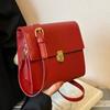 Small Bag for Women's Retro Simple Crossbody Bag Hong Kong Style Early Spring New Korean Version Versatile One-shoulder Fashionable Small Square Bag
