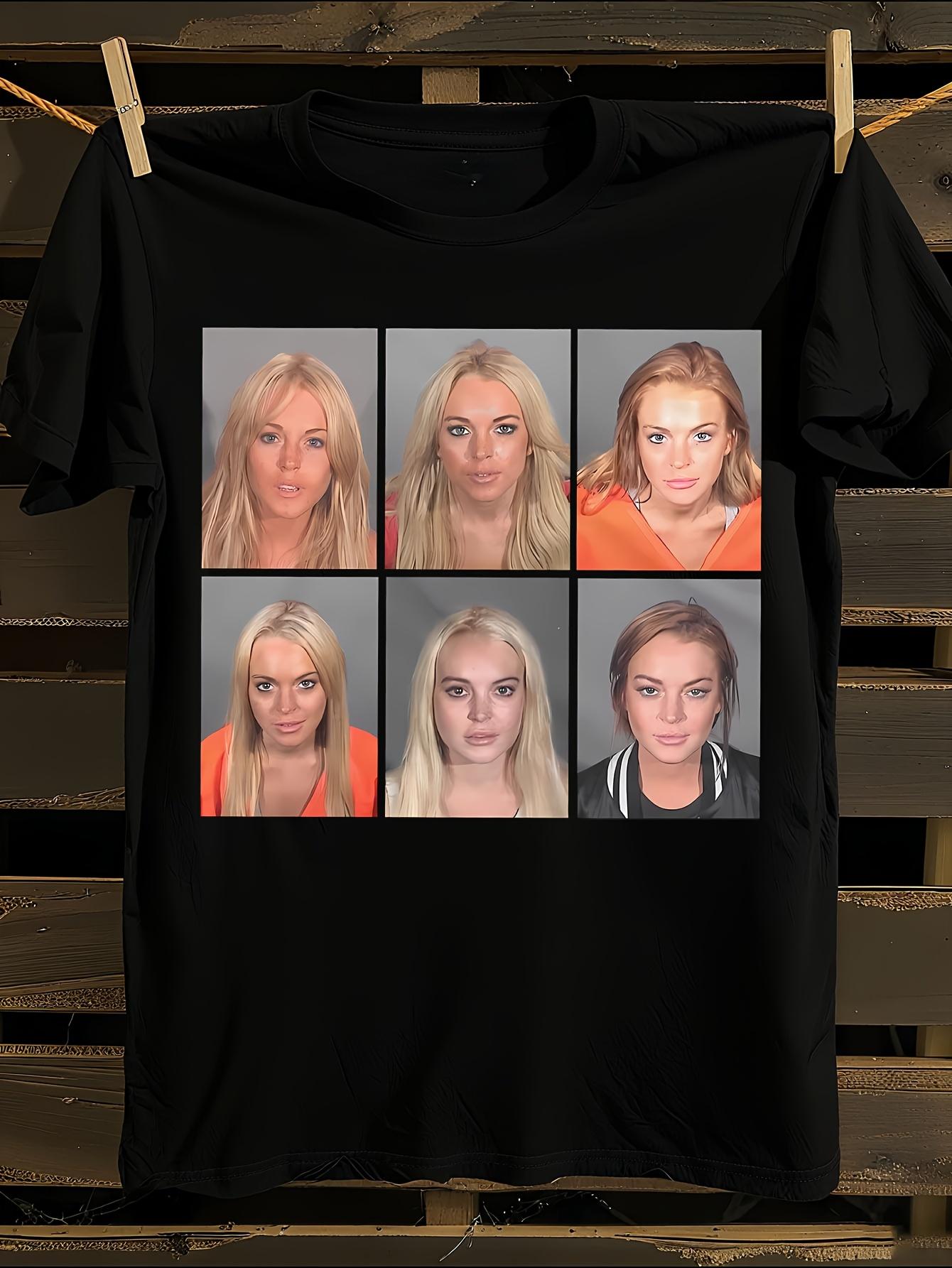Lindsay Lohan Mugshot Tshirt XL