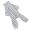 Striped Dog Pajamas Fashionable Cute Summer Thin 4 Legged High Collar Dog Jumpsuit for Indoor Outdoor