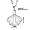 Fashionable Shell Pendant Necklace "I Love You" Projection Neckchain Adjustable Length Clavicle Chain Party Accessory