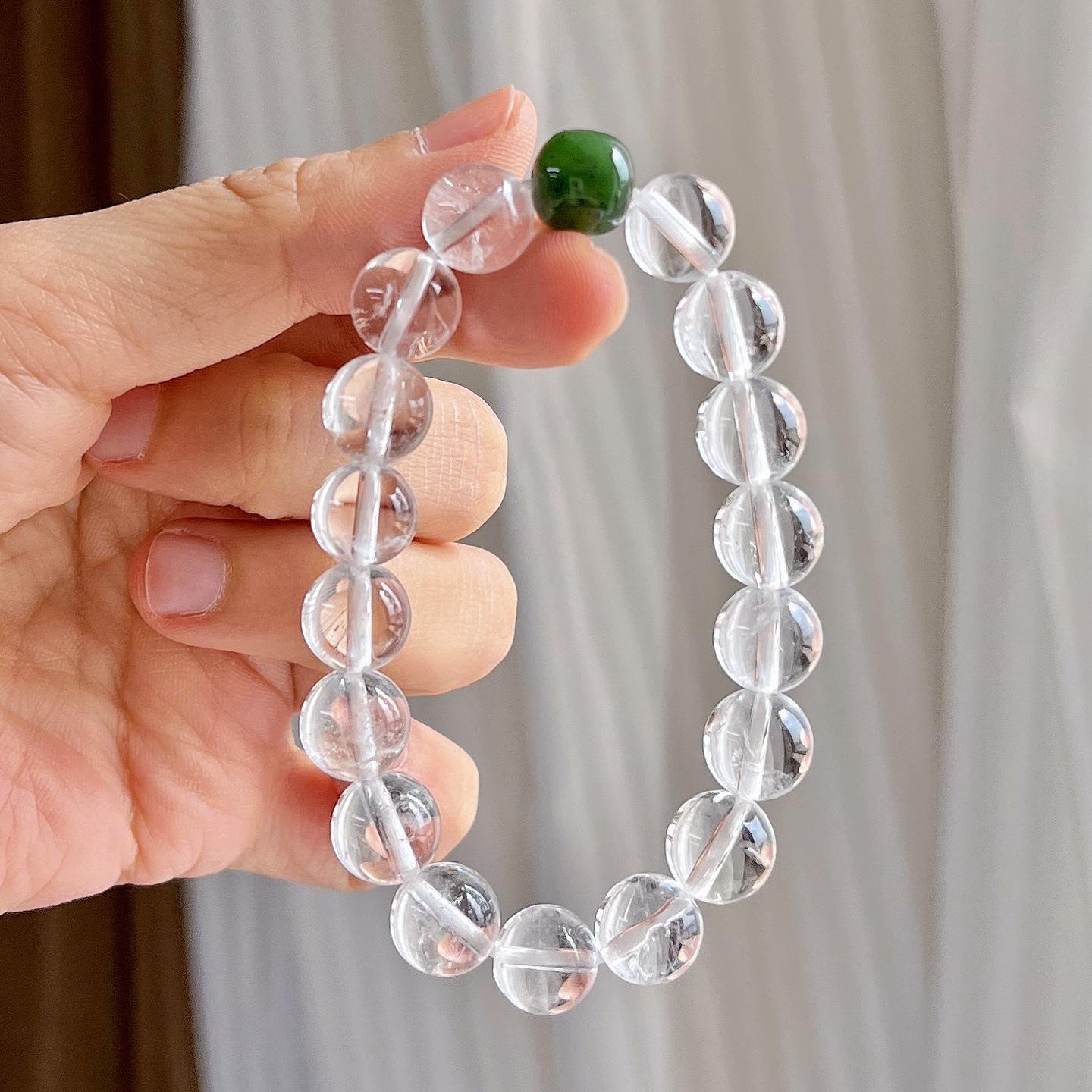 10Mm Natural White Crystal Jasper Bracelet Bracelet