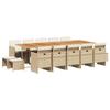 VidaXL Garden Dining Set and Cushions 15 Pcs Beige 3277767