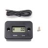 NEW-Waterproof LCD Display Digital Hour Meter Inductive Timer For Bike Motorcycle ATV Snowmobile Engine, Black