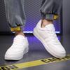 YRZL Men's Sneakers White Lightweight Casual Skate Shoes Breathable Non-Slip Athletic Walking Running Couple Sneakers